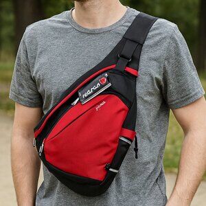 KAKA RFID Sling Bag Crossbody Backpack Shoulder Bag Red NWT